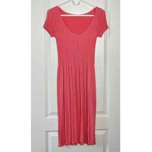 Elietian Coral Short Sleeve Scrunchy Top Dress